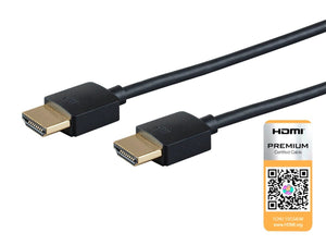 Ultra Slim Certified Premium High Speed HDMI Cable - 4K @ 60Hz, HDR, 18Gbps