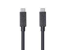 Load image into Gallery viewer, Monoprice Essentials USB Type C to Type C 3.1 Gen 1 Cable - 5Gbps, 3A, 30AWG, Black, 2m (6.6 ft)