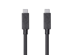 Monoprice Essentials USB Type C to Type C 3.1 Gen 1 Cable - 5Gbps, 3A, 30AWG, Black, 2m (6.6 ft)