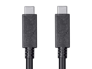 Monoprice Essentials USB Type C to Type C 3.1 Gen 1 Cable - 5Gbps, 3A, 30AWG, Black, 2m (6.6 ft)