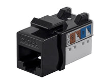 Load image into Gallery viewer, Cat6A 90 Degree Unshielded Punch Down Keystone Jack, Dual Type IDC (25 Pack)