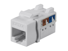 Load image into Gallery viewer, Cat6A 90 Degree Unshielded Punch Down Keystone Jack, Dual Type IDC (25 Pack)