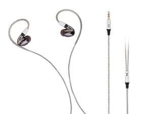 Monoprice MP80 Aluminum In-Ear Earphone Balanced Armature Driver and Dynamic Driver with Three Tuning Nozzles