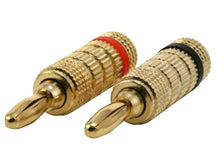 Load image into Gallery viewer, Monoprice 1 PAIR OF High-Quality Gold Plated Speaker Banana Plugs  Closed Screw Type