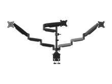 Load image into Gallery viewer, Monoprice Triple Monitor Gas Spring Mount For Up to 81.2cm Screens, Fully Adjustable Center Mount high-strength steel and aluminum structural components - Workstream Collection