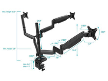 Load image into Gallery viewer, Monoprice Triple Monitor Gas Spring Mount For Up to 81.2cm Screens, Fully Adjustable Center Mount high-strength steel and aluminum structural components - Workstream Collection