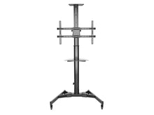 Load image into Gallery viewer, Premium Height adjustable TV Display Cart For Displays Max 50 Kgs With Portrait-to-Landscape Rotation, Hand Crank Height Adjustment, Cable Management