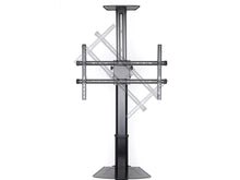 Load image into Gallery viewer, Premium Height adjustable TV Display Cart For Displays Max 50 Kgs With Portrait-to-Landscape Rotation, Hand Crank Height Adjustment, Cable Management