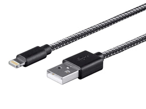 Monoprice Monofilament Braided Apple MFi Certified Lightning to USB Charge & Sync Cable  6ft Black