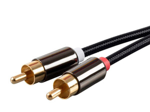 Monoprice Onyx Series Auxiliary 3.5mm Stereo Male to RCA Male Cable (Gold Plated)  6ft