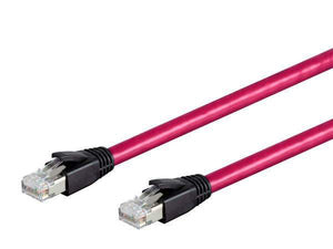 Monoprice Entegrade Series Cat8 24AWG S/FTP Ethernet Network Cable  2GHz  40G  1ft Purple