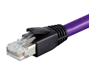 Monoprice Entegrade Series Cat8 24AWG S/FTP Ethernet Network Cable  2GHz  40G  1ft Purple