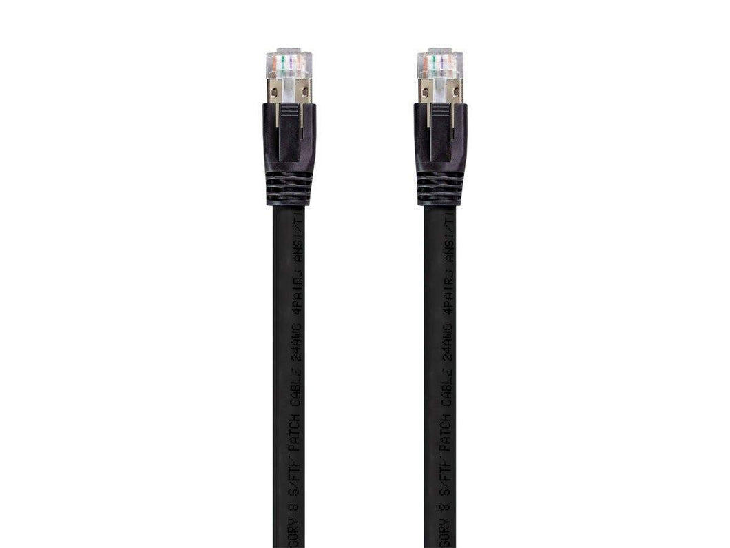 Monoprice Entegrade Series Cat8 24AWG S/FTP Ethernet Network Cable  2GHz  40G  2ft Black