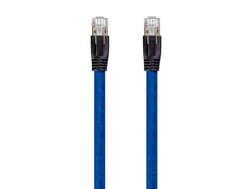 Monoprice Entegrade Series Cat8 24AWG S/FTP Ethernet Network Cable  2GHz  40G  3ft Blue