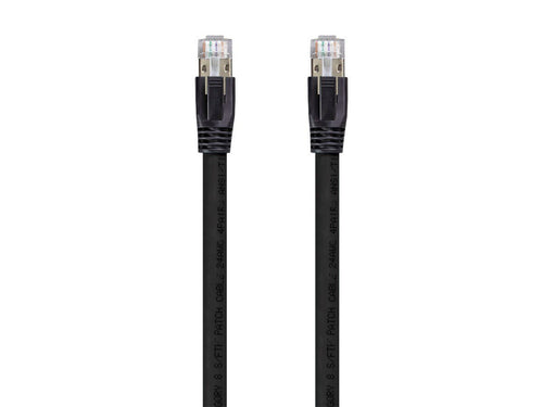 Cat8 24AWG S/FTP Ethernet Network Cable (5 pack) - 2GHz, 40G, Black