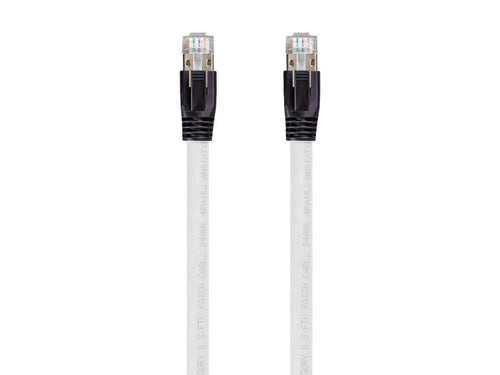 Monoprice Cat8 Ethernet Network Cable - 15 Meters (50 ft) White | 2GHz, 40G, 24AWG, S/FTP - Entegrade Series