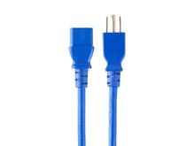 Load image into Gallery viewer, Monoprice 2ft 18AWG Blue Power Cord Cable with 3 Conductor PC Power Connector Socket  10A (NEMA 5-15P to IEC 60320 C13)