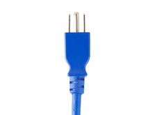 Load image into Gallery viewer, Monoprice 2ft 18AWG Blue Power Cord Cable with 3 Conductor PC Power Connector Socket  10A (NEMA 5-15P to IEC 60320 C13)