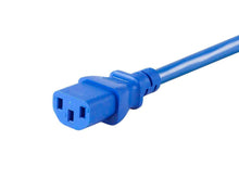 Load image into Gallery viewer, Monoprice 2ft 18AWG Blue Power Cord Cable with 3 Conductor PC Power Connector Socket  10A (NEMA 5-15P to IEC 60320 C13)