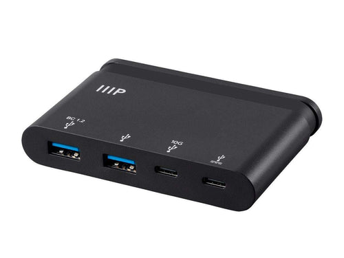 Monoprice Mobile Series USB-C to 2-Port USB 3.0  USB-C 10Gbps Port  USB-C 100W Power Delivery Port with Folding USB Type-C Connector