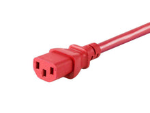 Load image into Gallery viewer, Monoprice 6ft 18AWG Red Power Cord Cable with 3 Conductor PC Power Connector Socket  10A (NEMA 5-15P to IEC 60320 C13)