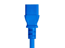 Load image into Gallery viewer, Monoprice 2ft 14AWG Blue Heavy-Duty Computer Extension Power Cord  15A  14AWG (IEC-320-C14 to IEC-320-C15)