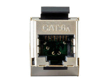 Load image into Gallery viewer, Monoprice 8P8C RJ45 Cat6a Shielded Inline Coupler Type Keystone Jack