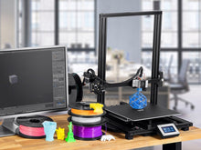 Load image into Gallery viewer, Monoprice MP10 3D Printer - Black with (300 x 300 mm) Removable Heated Flexible Build Plate, Assisted Leveling, and All Metal Accessible Extruder