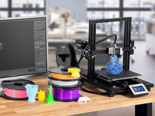 Load image into Gallery viewer, Monoprice MP10 Mini 3D Printer - Black with (200x 200 mm) Removable Heated Flexible Build Plate &amp; Assisted Leveling (Open Box)