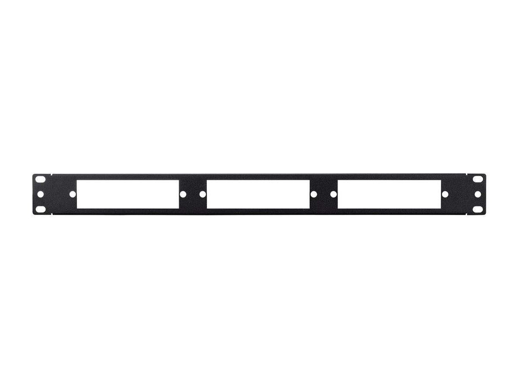 Monoprice 1U Blank Fiber Patch Panel - 48.2cm (19in) 3LGX Cassettes, 16 Gauge Steel, Supports Up To 72 LC Or 36 SC Fiber Optic Connections