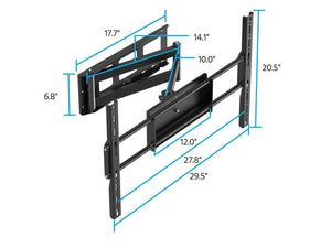 Monoprice Corner Friendly Full-Motion Articulating TV Wall Mount Bracket For TVs 37in to 70in  Max Weight 110lbs  Extension Range of 5.5in to 28.3in  VESA Patterns Up to 700x500