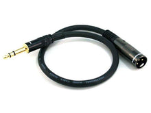 Load image into Gallery viewer, Monoprice 1.5ft Premier Series XLR Male to 1/4in TRS Male Cable  16AWG (Gold Plated)