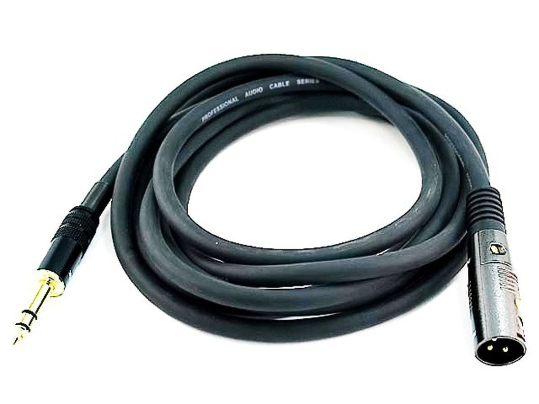 Monoprice XLR to 6.35mm TRS Cable - Male/Male, 16AWG, Gold Plated Connector - Premier Series