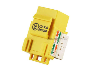 Monoprice Cat6 Punch Down Keystone Jack - Yellow