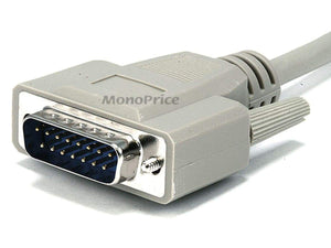 Monoprice 6ft DB15 M/F 1:1 Molded Cable - Beige