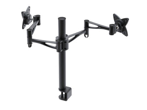 3-Way Adjustable Tilting DUAL Desk Mount Bracket for LCD LED (Max 33Lbs, 10~23inch) - Black