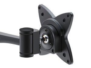 3-Way Adjustable Tilting DUAL Desk Mount Bracket for LCD LED (Max 33Lbs, 10~23inch) - Black