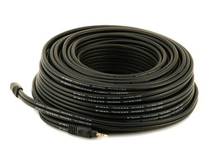 Monoprice 22 Meters (75ft) Black, Premium 3.5mm Stereo Male to 3.5mm Stereo Male 22AWG Cable (Gold Plated)