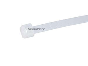 Monoprice Cable Tie 14in 50 lbs  100 pcs/pack  White