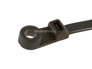 Monoprice Mountable head Cable Tie 8in 40 lbs  100 pcs/pack  Black