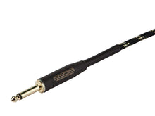 Load image into Gallery viewer, Monoprice 10ft Cloth Series 1/4 inch TS Male 20AWG Instrument Cable - Black &amp; Gold