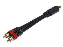 Load image into Gallery viewer, Monoprice 6in RCA Female to 2x RCA Male Digital Coaxial Splitter Adapter