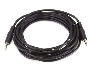 Monoprice 12ft 3.5mm Stereo Plug/Plug M/M Cable - Black