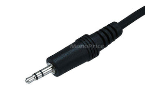 Monoprice 12ft 3.5mm Stereo Plug/Plug M/M Cable - Black