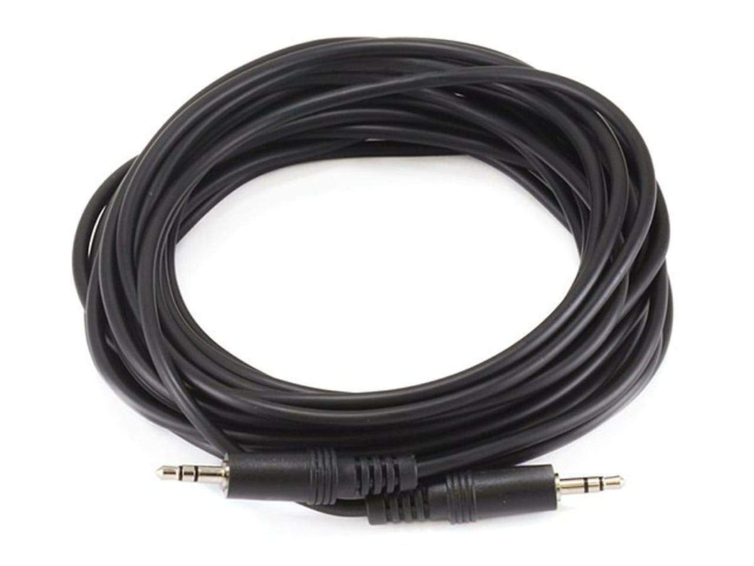 Monoprice 25ft 3.5mm Stereo Plug/Plug M/M Cable - Black