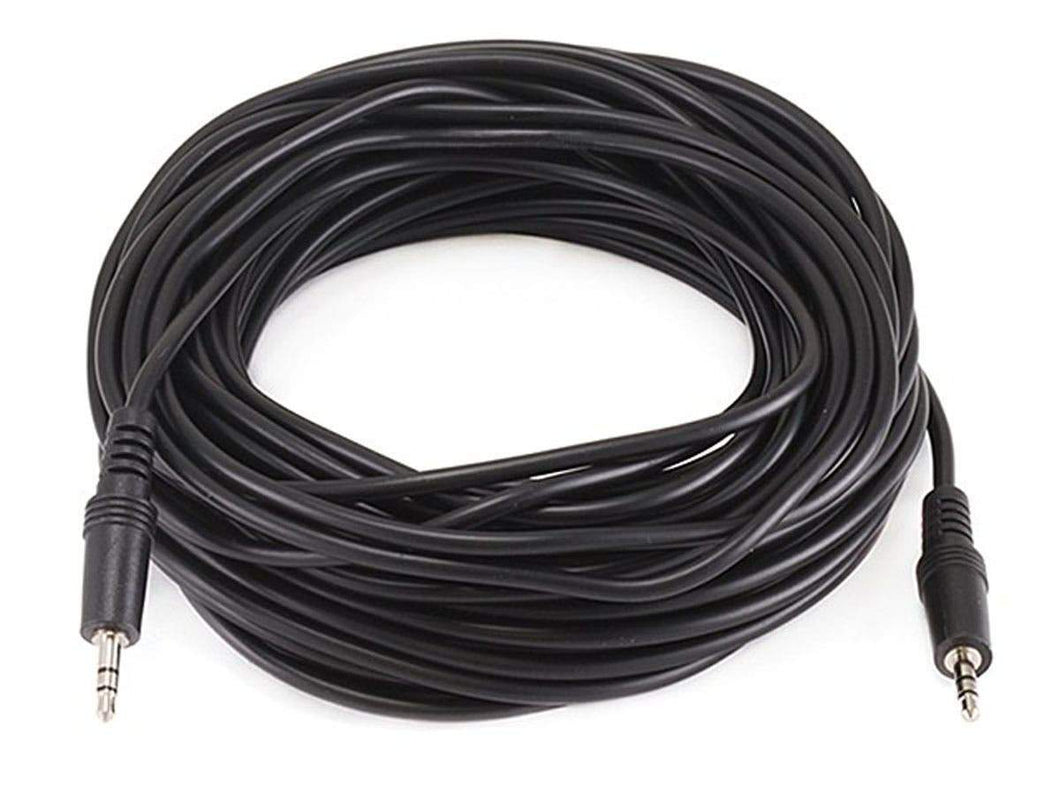 Monoprice 50ft 3.5mm Stereo Plug/Plug M/M Cable - Black