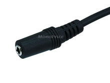 Load image into Gallery viewer, Monoprice 6ft 3.5mm Stereo Plug/Jack M/F Cable  Black