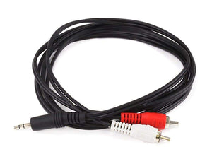 Monoprice 6ft 3.5mm Stereo Plug/2 RCA Plug Cable  Black