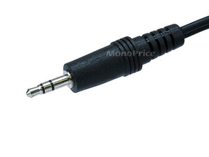 Monoprice 6ft 3.5mm Stereo Plug/2 RCA Plug Cable  Black