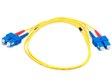 Load image into Gallery viewer, Monoprice Fiber Optic Cable - SC to SC  9/125 Type  Single Mode  Duplex  Yellow  1m